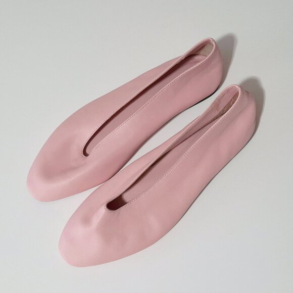 NWOT Zara pink leather ballerina flats, EU 36 - Picture 6 of 12
